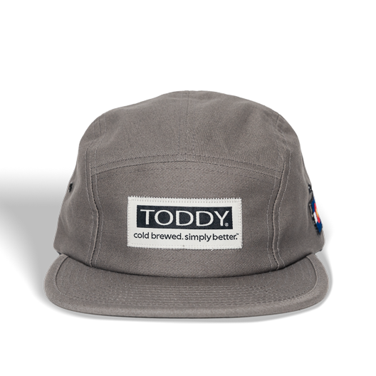 Toddy Camper Hat in Gray from the front on white background