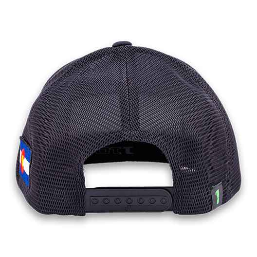 Toddy Mesh Cap Black Back Side on White Background