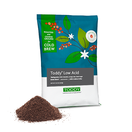 Twelve Ounce bag of Toddy cold brew coffee in Low Acid  flavor